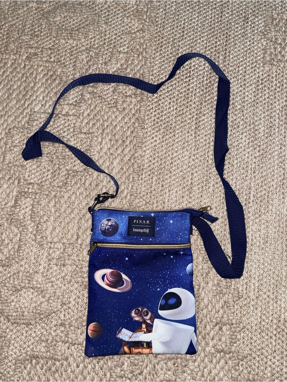 Nylon Loungefly Disney Pixar Wall-E  Passport Crossbody Bag